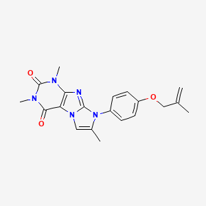 molecular formula C20H21N5O3 B2409831 1,3,7-trimethyl-8-(4-((2-methylallyl)oxy)phenyl)-1H-imidazo[2,1-f]purine-2,4(3H,8H)-dione CAS No. 929813-52-5