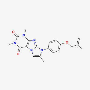 molecular formula C20H21N5O3 B2409831 1,3,7-三甲基-8-(4-((2-甲基烯丙基)氧基)苯基)-1H-咪唑并[2,1-f]嘌呤-2,4(3H,8H)-二酮 CAS No. 929813-52-5