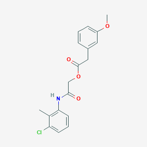molecular formula C18H18ClNO4 B2409832 2-[(3-Chloro-2-methylphenyl)amino]-2-oxoethyl (3-methoxyphenyl)acetate CAS No. 475237-20-8