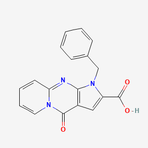 molecular formula C18H13N3O3 B2409840 6-Benzyl-2-oxo-1,6,8-triazatricyclo[7.4.0.0^{3,7}]trideca-3(7),4,8,10,12-pentaene-5-carboxylic acid CAS No. 885461-22-3