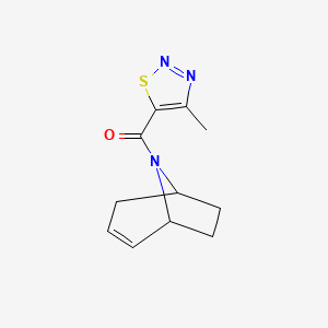 molecular formula C11H13N3OS B2409847 (1R,5S)-8-氮杂双环[3.2.1]辛-2-烯-8-基(4-甲基-1,2,3-噻二唑-5-基)甲酮 CAS No. 1797182-00-3