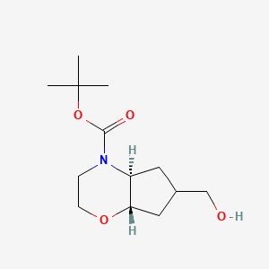 molecular formula C13H23NO4 B2409848 tert-Butyl (4aS,7aS)-6-(hydroxymethyl)hexahydrocyclopenta[b][1,4]oxazine-4(4aH)-carboxylate CAS No. 1341036-22-3