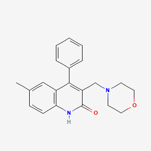 molecular formula C21H22N2O2 B2409851 6-甲基-3-(吗啉甲基)-4-苯基喹啉-2(1H)-酮 CAS No. 380580-87-0