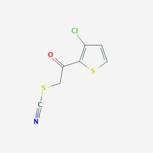 molecular formula C7H4ClNOS2 B2409853 2-(3-Chloro-2-thienyl)-2-oxoethyl thiocyanate CAS No. 937602-35-2