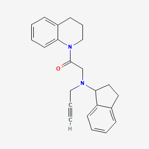 molecular formula C23H24N2O B2409859 2-[(2,3-dihydro-1H-inden-1-yl)(prop-2-yn-1-yl)amino]-1-(1,2,3,4-tetrahydroquinolin-1-yl)ethan-1-one CAS No. 1280965-77-6