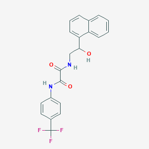 molecular formula C21H17F3N2O3 B2409862 N1-(2-羟基-2-(萘-1-基)乙基)-N2-(4-(三氟甲基)苯基)草酰胺 CAS No. 1351630-83-5