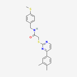 2-{[4-(3,4-dimethylphenyl)pyrimidin-2-yl]sulfanyl}-N-[4-(methylsulfanyl)benzyl]acetamide