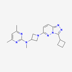 molecular formula C19H24N8 B2409883 N-(1-{3-Cyclobutyl-[1,2,4]triazolo[4,3-b]pyridazin-6-yl}azetidin-3-yl)-N,4,6-trimethylpyrimidin-2-amin CAS No. 2199089-45-5