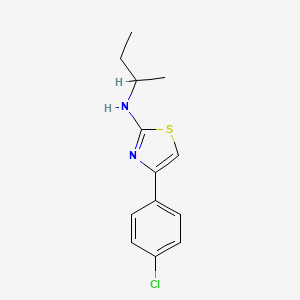molecular formula C13H15ClN2S B2409884 N-(butan-2-yl)-4-(4-chlorophenyl)-2,3-dihydro-1,3-thiazol-2-imine CAS No. 571150-03-3