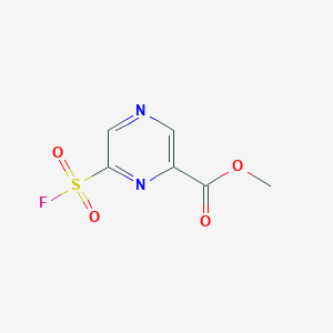 molecular formula C6H5FN2O4S B2409893 Methyl 6-(fluorosulfonyl)pyrazine-2-carboxylate CAS No. 2138561-85-8