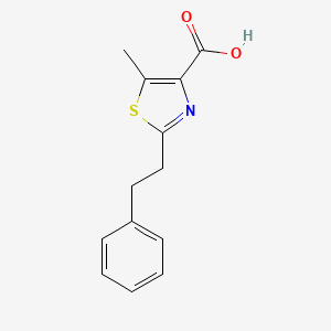 molecular formula C13H13NO2S B2409913 5-Methyl-2-(2-phenylethyl)-1,3-thiazole-4-carboxylic acid CAS No. 1552064-00-2