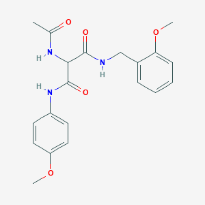molecular formula C20H23N3O5 B2409916 2-(acetylamino)-N~1~-(2-methoxybenzyl)-N~3~-(4-methoxyphenyl)malonamide CAS No. 551921-06-3