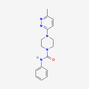 molecular formula C16H19N5O B2409922 4-(6-メチルピリダジン-3-イル)-N-フェニルピペラジン-1-カルボキサミド CAS No. 1170024-10-8