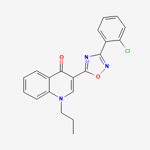 molecular formula C20H16ClN3O2 B2409925 3-[3-(2-chlorophenyl)-1,2,4-oxadiazol-5-yl]-1-propylquinolin-4(1H)-one CAS No. 1326844-20-5