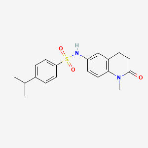molecular formula C19H22N2O3S B2409927 4-isopropyl-N-(1-methyl-2-oxo-1,2,3,4-tetrahydroquinolin-6-yl)benzenesulfonamide CAS No. 922058-76-2