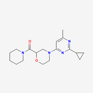 [4-(2-Cyclopropyl-6-methylpyrimidin-4-yl)morpholin-2-yl]-piperidin-1-ylmethanone
