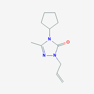 B2409934 4-cyclopentyl-3-methyl-1-(prop-2-en-1-yl)-4,5-dihydro-1H-1,2,4-triazol-5-one CAS No. 2201829-27-6