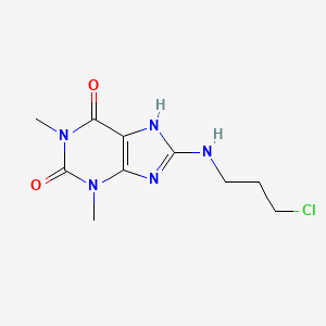 molecular formula C10H14ClN5O2 B2409941 8-(3-chloropropylamino)-1,3-dimethyl-7H-purine-2,6-dione CAS No. 325146-25-6