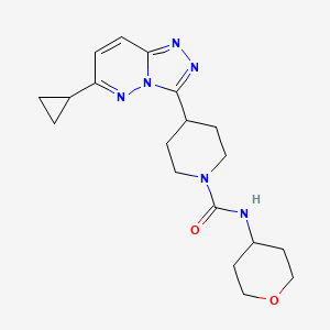 molecular formula C19H26N6O2 B2409943 4-{6-环丙基-[1,2,4]三唑并[4,3-b]哒嗪-3-基}-N-(氧杂环-4-基)哌啶-1-甲酰胺 CAS No. 2199187-43-2