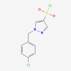 molecular formula C10H8Cl2N2O2S B2409945 1-[(4-Chlorophenyl)methyl]pyrazole-4-sulfonyl chloride CAS No. 1179625-82-1
