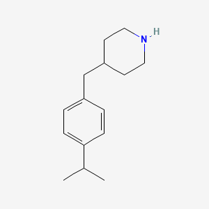 molecular formula C15H23N B2409947 4-{[4-(Propan-2-yl)phenyl]methyl}piperidine CAS No. 757173-05-0