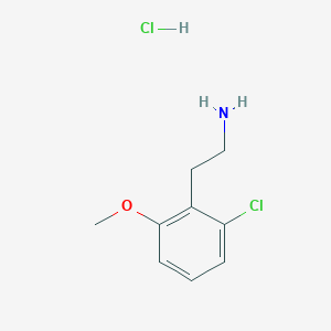 molecular formula C9H13Cl2NO B2409948 2-(2-Chloro-6-methoxyphenyl)ethanamine;hydrochloride CAS No. 2344679-64-5