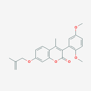 3-(2,5-dimethoxyphenyl)-4-methyl-7-((2-methylallyl)oxy)-2H-chromen-2-one