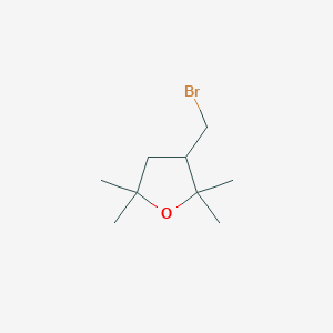 molecular formula C9H17BrO B2409966 3-(Bromometil)-2,2,5,5-tetrametiloxolano CAS No. 1505987-56-3