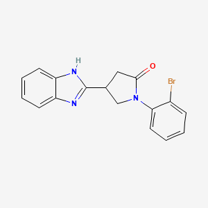 molecular formula C17H14BrN3O B2409969 4-(1H-benzimidazol-2-yl)-1-(2-bromophenyl)pyrrolidin-2-one CAS No. 862828-31-7
