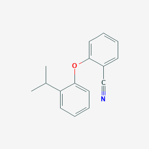 molecular formula C16H15NO B2409974 2-[2-(Propan-2-yl)phenoxy]benzonitrile CAS No. 1036528-69-4