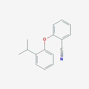 molecular formula C16H15NO B2409974 2-[2-(propan-2-yl)phénoxy]benzonitrile CAS No. 1036528-69-4