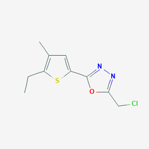 2-(Chloromethyl)-5-(5-ethyl-4-methylthiophen-2-yl)-1,3,4-oxadiazole