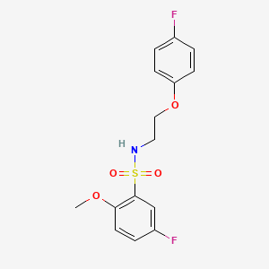 molecular formula C15H15F2NO4S B2409983 5-氟-N-(2-(4-氟苯氧基)乙基)-2-甲氧基苯磺酰胺 CAS No. 1105220-78-7