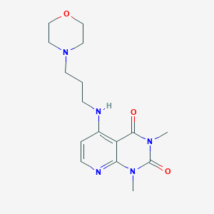 molecular formula C16H23N5O3 B2409985 1,3-dimethyl-5-((3-morpholinopropyl)amino)pyrido[2,3-d]pyrimidine-2,4(1H,3H)-dione CAS No. 941914-77-8
