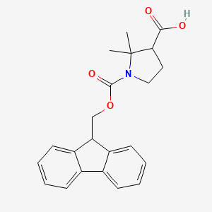 1-(9H-Fluoren-9-ylmethoxycarbonyl)-2,2-dimethylpyrrolidine-3-carboxylic acid