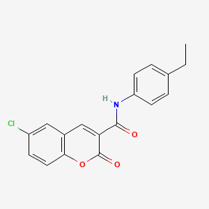 molecular formula C18H14ClNO3 B2409996 6-氯-N-(4-乙基苯基)-2-氧代-2H-色烯-3-甲酰胺 CAS No. 923676-43-1