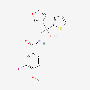 3-fluoro-N-(2-(furan-3-yl)-2-hydroxy-2-(thiophen-2-yl)ethyl)-4-methoxybenzamide