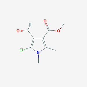 molecular formula C9H10ClNO3 B2410002 Methyl 5-chloro-4-formyl-1,2-dimethylpyrrole-3-carboxylate CAS No. 1369355-69-0