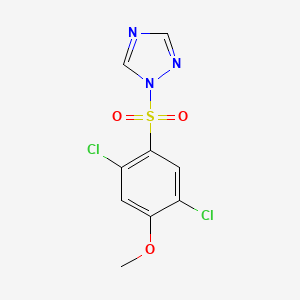 molecular formula C9H7Cl2N3O3S B2410008 1-((2,5-dichloro-4-methoxyphenyl)sulfonyl)-1H-1,2,4-triazole CAS No. 2061036-60-8