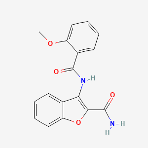 molecular formula C17H14N2O4 B2410015 3-(2-Methoxybenzamido)benzofuran-2-carboxamide CAS No. 898373-07-4