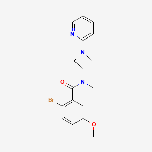 molecular formula C17H18BrN3O2 B2410023 2-Bromo-5-methoxy-N-methyl-N-(1-pyridin-2-ylazetidin-3-yl)benzamide CAS No. 2415622-59-0