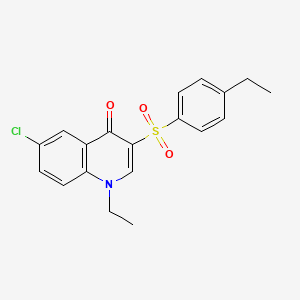 molecular formula C19H18ClNO3S B2410032 6-chloro-1-ethyl-3-((4-ethylphenyl)sulfonyl)quinolin-4(1H)-one CAS No. 899214-15-4