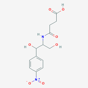 molecular formula C13H16N2O7 B2410033 4-((1,3-Dihydroxy-1-(4-nitrophenyl)propan-2-yl)amino)-4-oxobutanoic acid CAS No. 96053-93-9