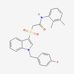 molecular formula C25H23FN2O3S B2410037 N-(2,3-dimethylphenyl)-2-[1-[(4-fluorophenyl)methyl]indol-3-yl]sulfonylacetamide CAS No. 686744-08-1