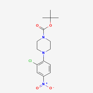 molecular formula C15H20ClN3O4 B2410052 叔丁基4-(2-氯-4-硝基苯基)哌嗪-1-羧酸酯 CAS No. 193902-80-6