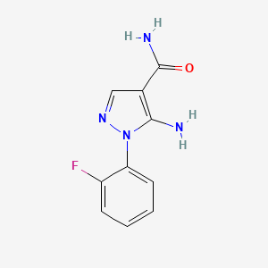 molecular formula C10H9FN4O B2410054 5-氨基-1-(2-氟苯基)-1h-吡唑-4-甲酰胺 CAS No. 630107-81-2