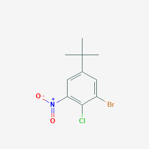 molecular formula C10H11BrClNO2 B2410065 3-Bromo-4-chloro-5-nitro-tert-butylbenzene CAS No. 1160573-96-5