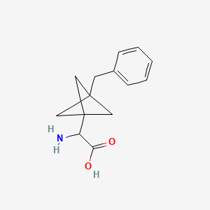 molecular formula C14H17NO2 B2410067 2-Amino-2-(3-benzyl-1-bicyclo[1.1.1]pentanyl)acetic acid CAS No. 2287271-01-4