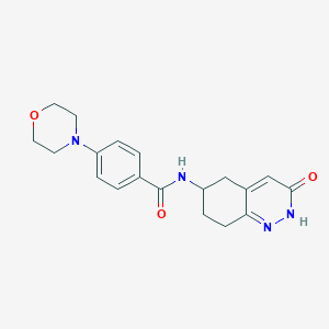 4-morpholino-N-(3-oxo-2,3,5,6,7,8-hexahydrocinnolin-6-yl)benzamide