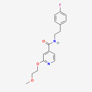 molecular formula C17H19FN2O3 B2410076 N-(4-氟苯乙基)-2-(2-甲氧基乙氧基)异烟酰胺 CAS No. 2034446-41-6